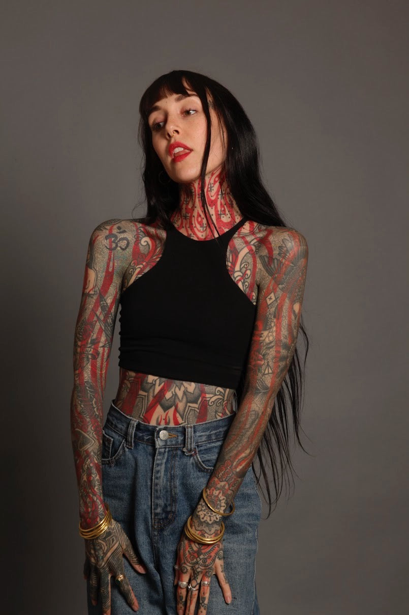 Black Racer Vest Tie Back