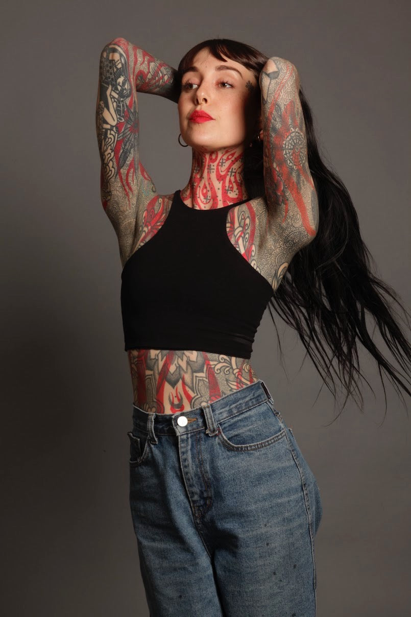 Black Racer Vest Tie Back