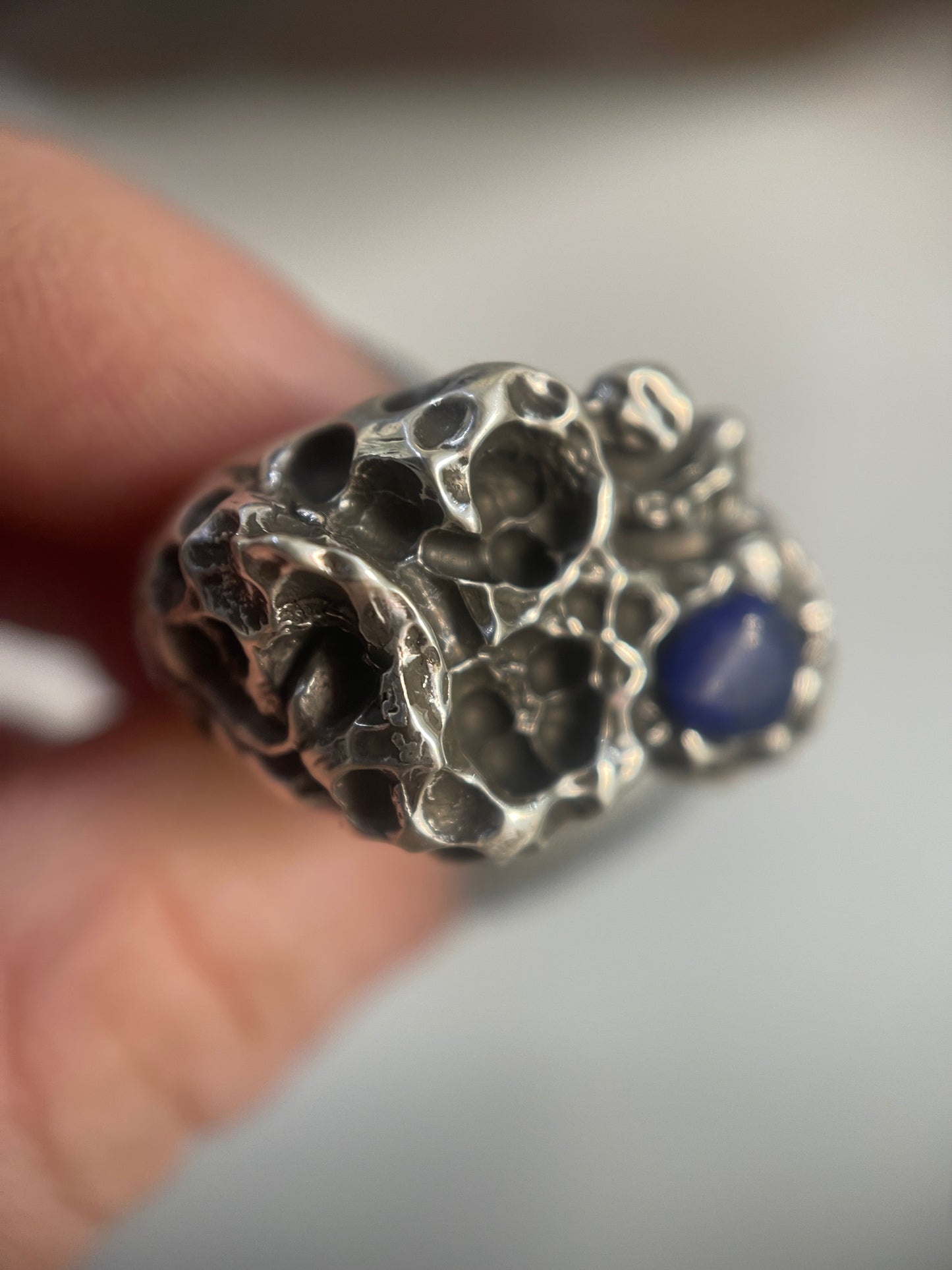 Om Ring With Lapis (One Off Piece)