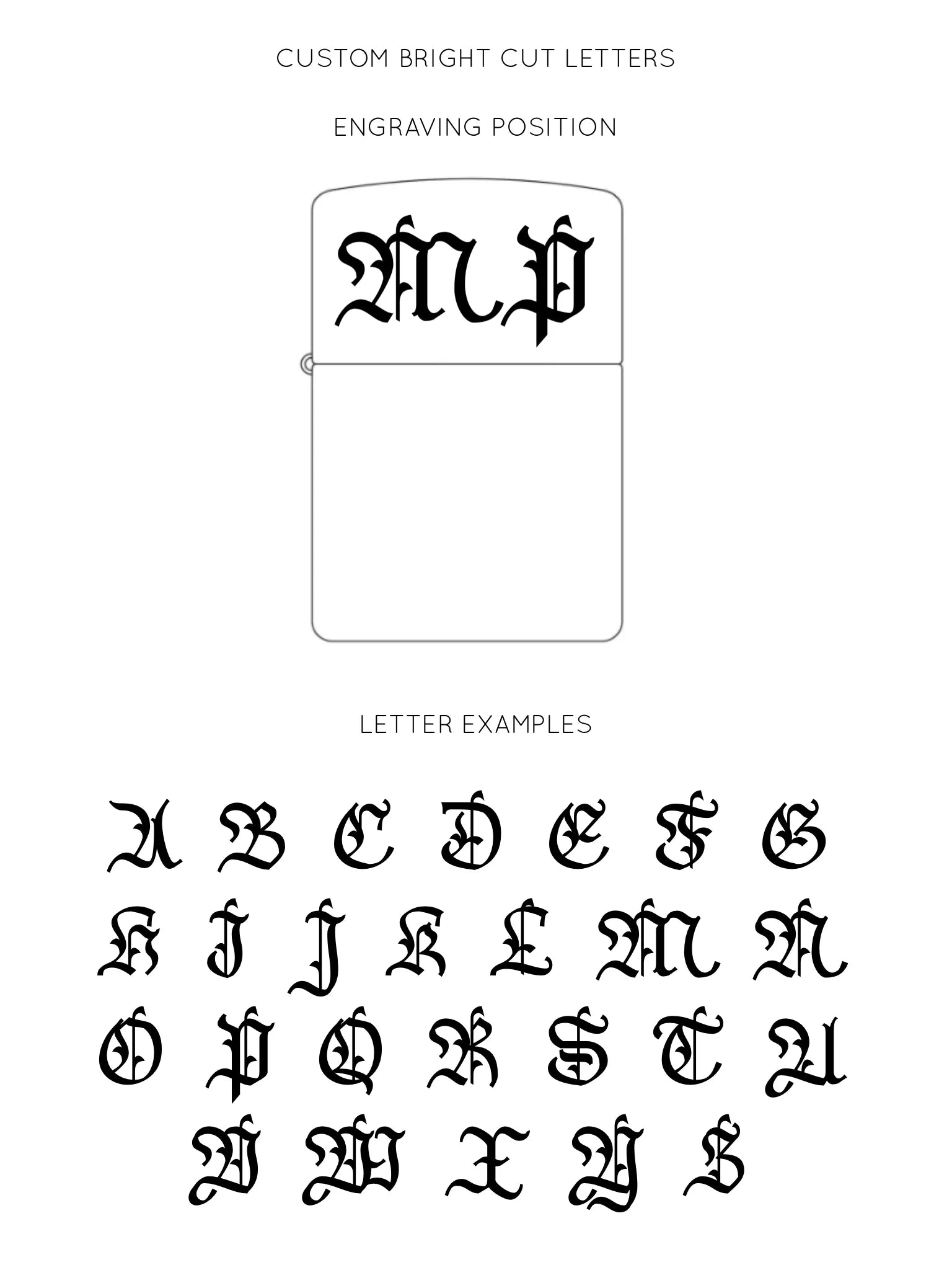 Personalised zippo lighter engraving with name  initials 