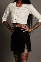Double Split Mini Skirt