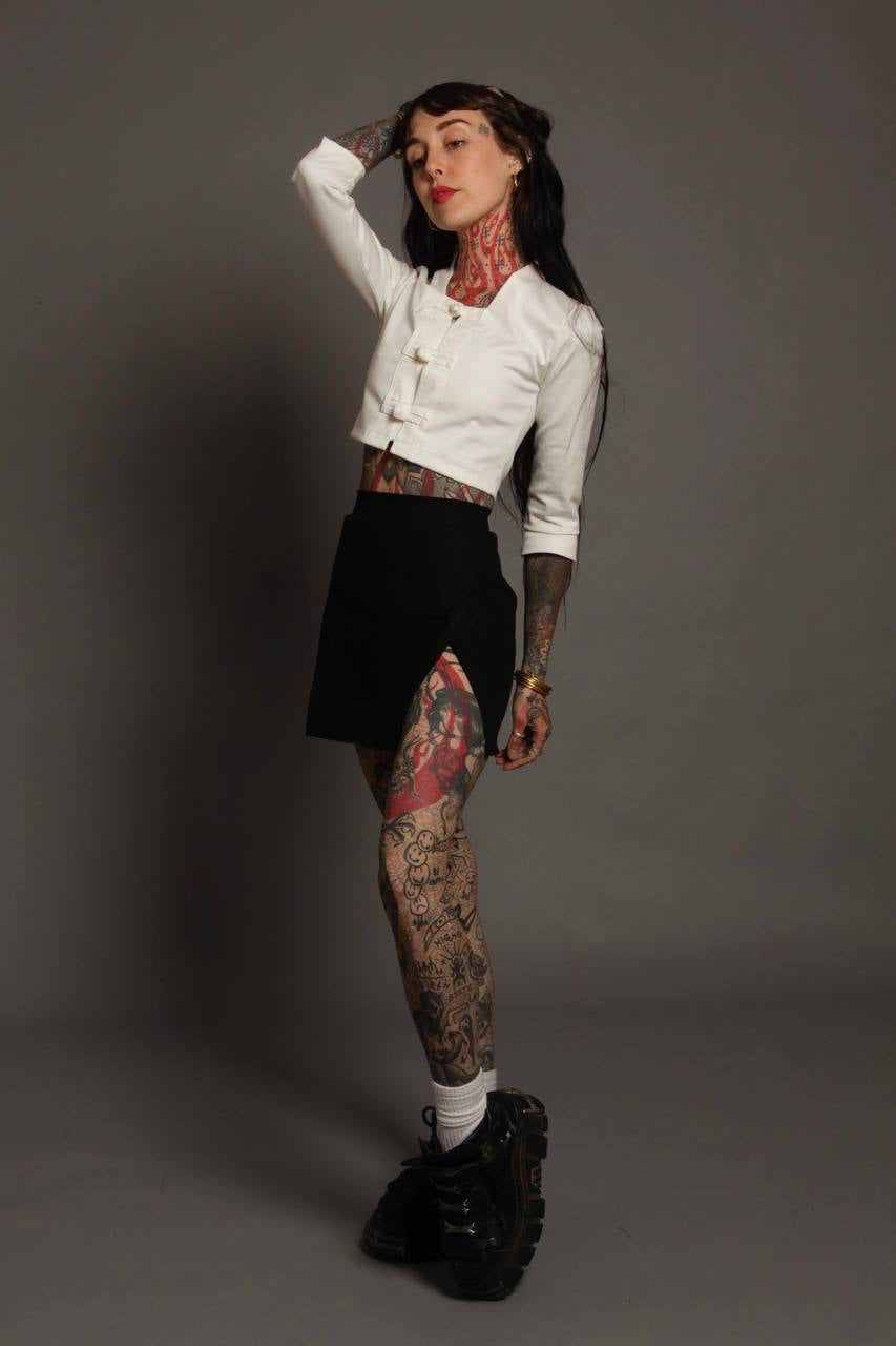 Double Split Mini Skirt