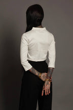 White 3/4 Sleeved Tunic