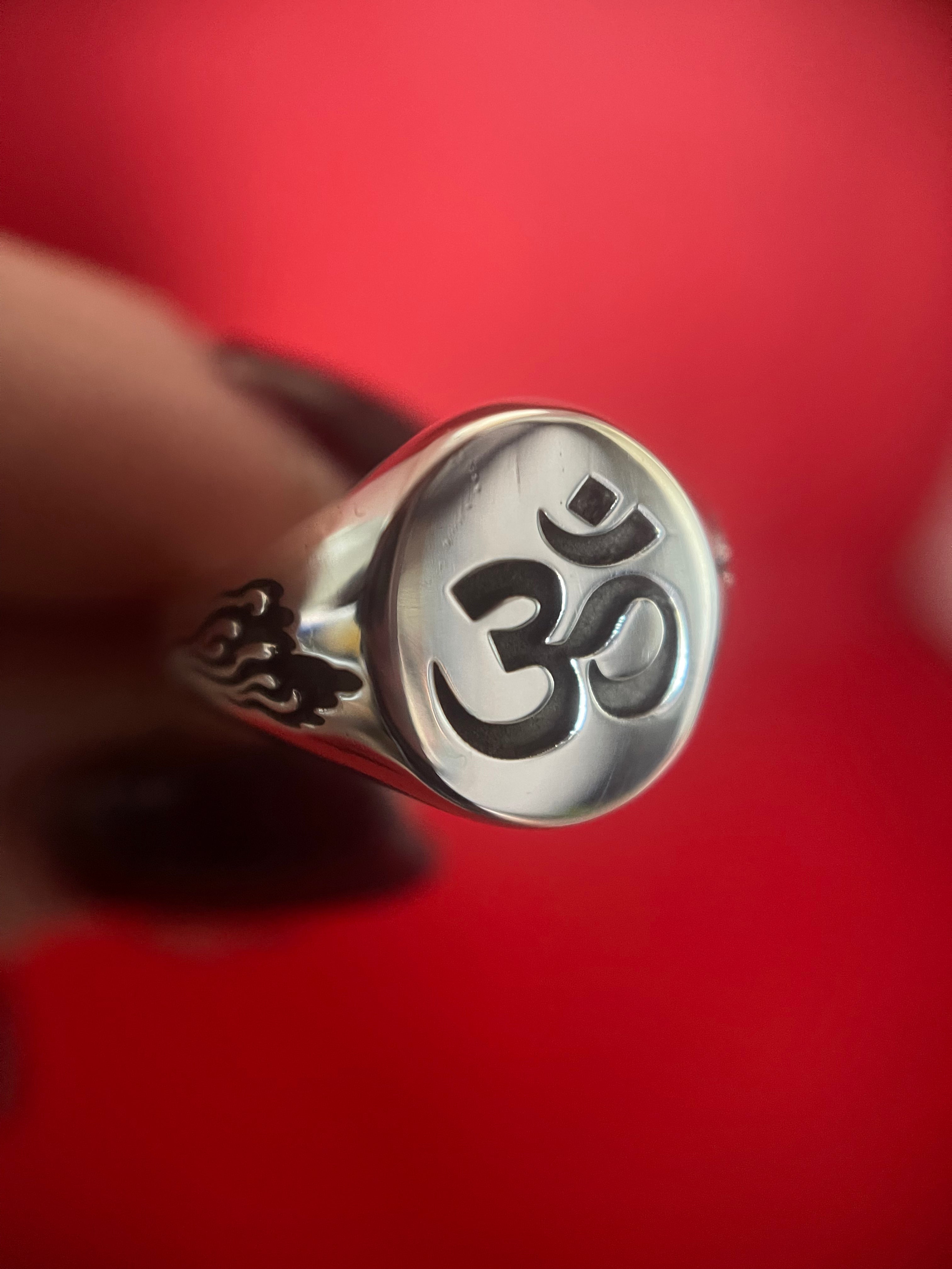 The Flaming Om Ring