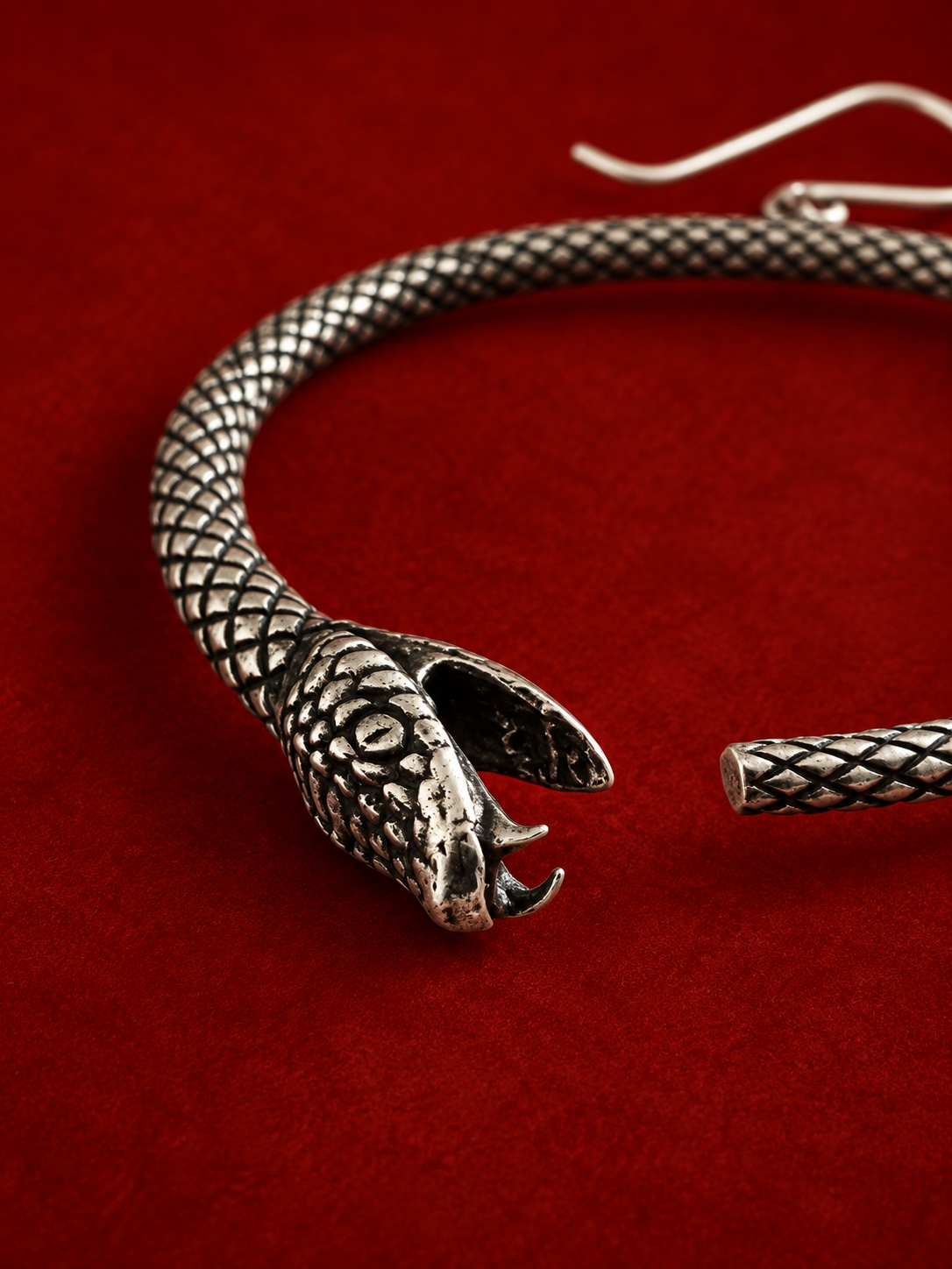 Vintage Style Steel Ouroboros Earrings