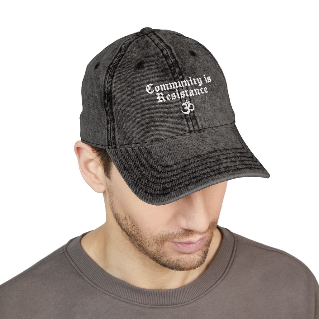 Community Is Resistance Embroidered Vintage Cap