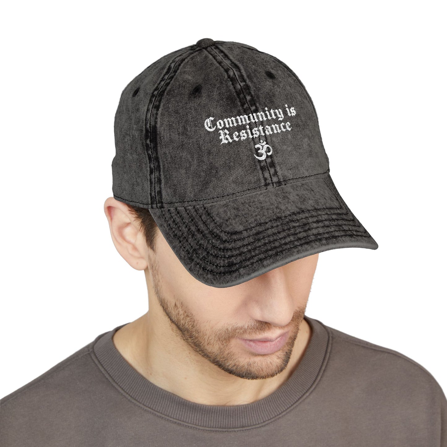 Community Is Resistance Embroidered Vintage Cap