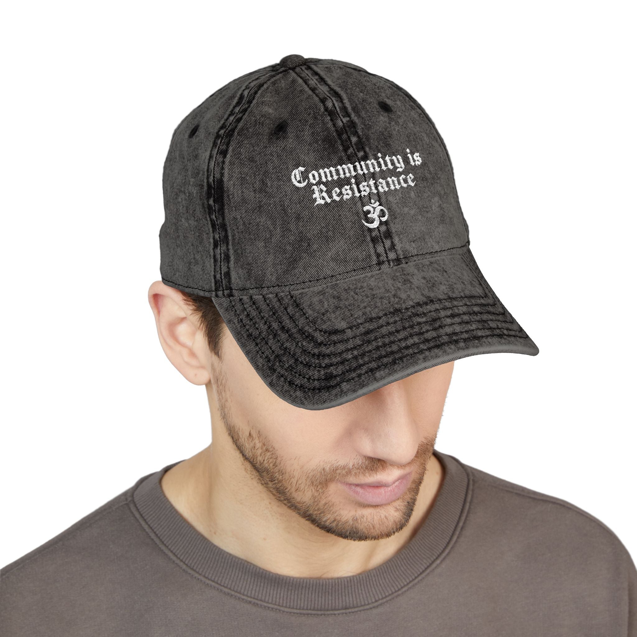 Community Is Resistance Embroidered Vintage Cap