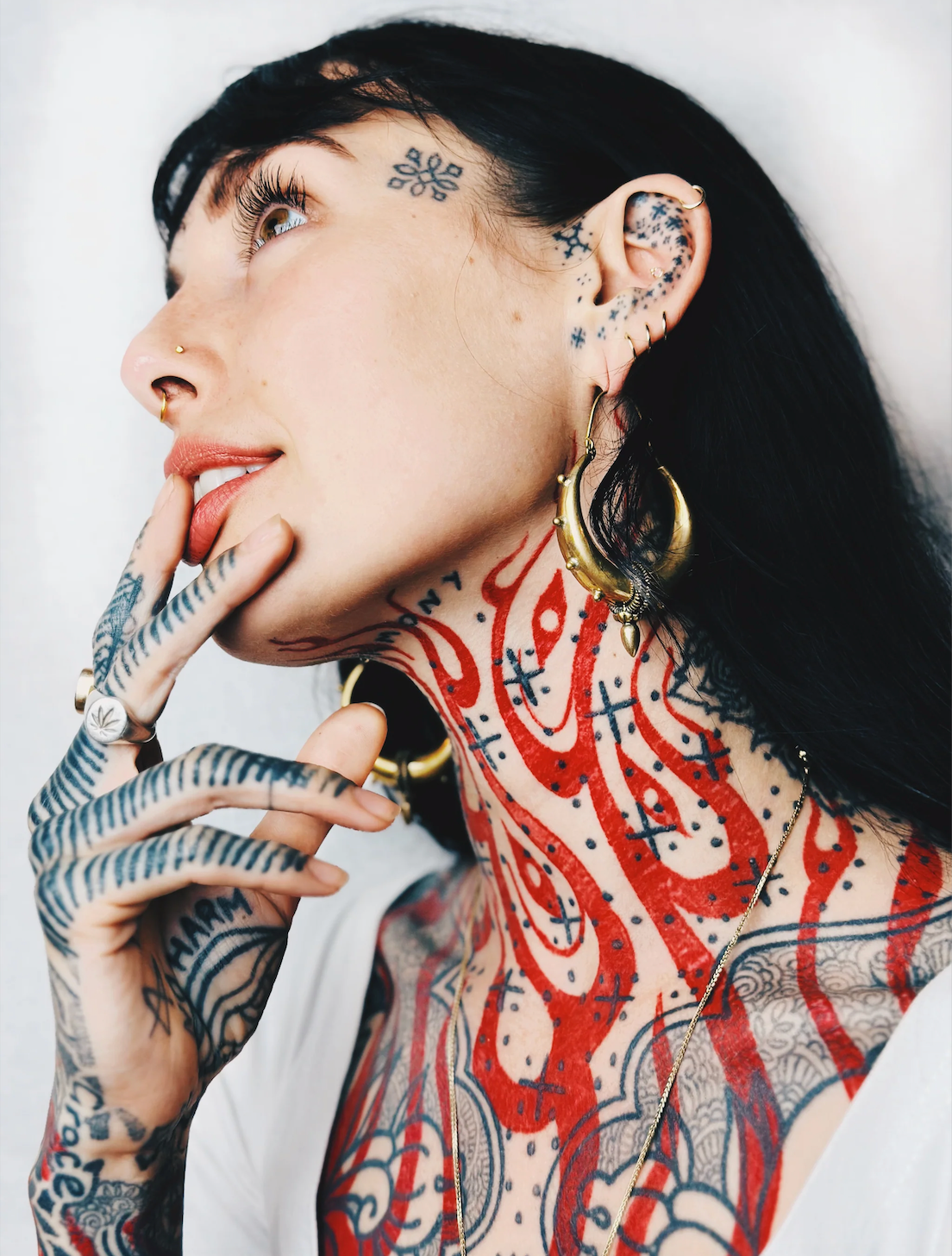 Large Spiked Tribal Earrings
