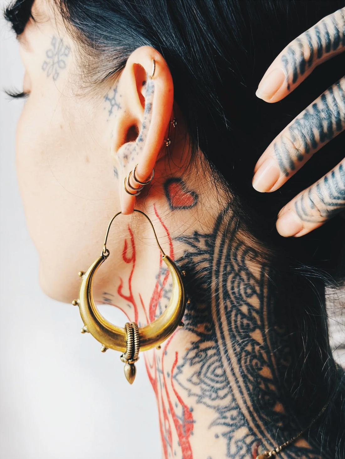 Large Spiked Tribal Earrings