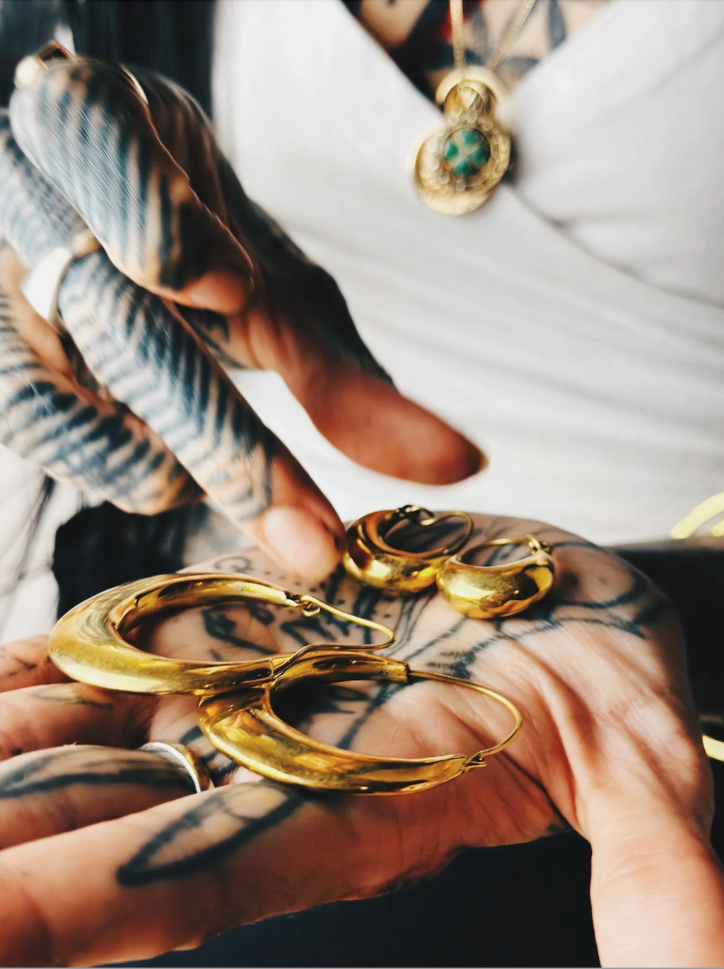 Plain Tribal Hoop Earrings