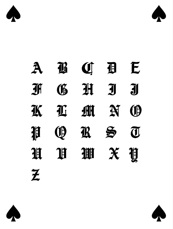 Old English Initial Ring with Scorpion Shoulders