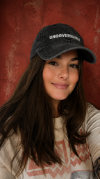 'UNGOVERNABLE' Embroidered Distressed Cap