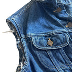 Raw Revival: Vintage Lee Riders Women’s Denim Vest (Dark Blue)