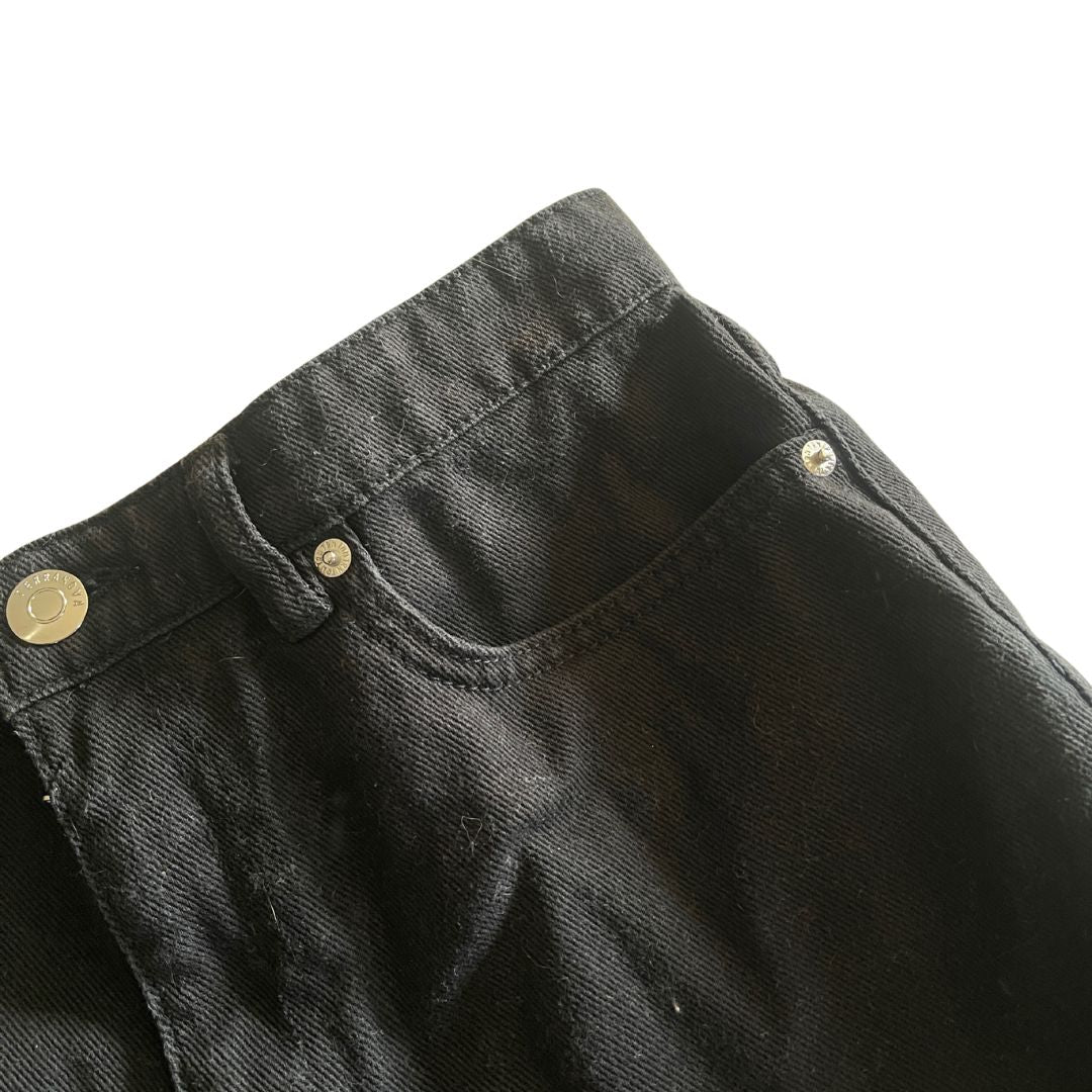 Raw Revival: High Waisted Black Shorts