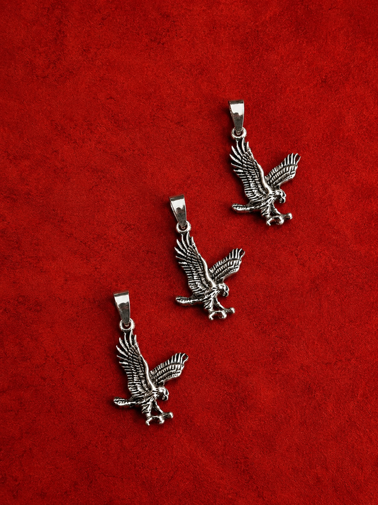 Vintage Sterling Silver Flying Eagle Pendant