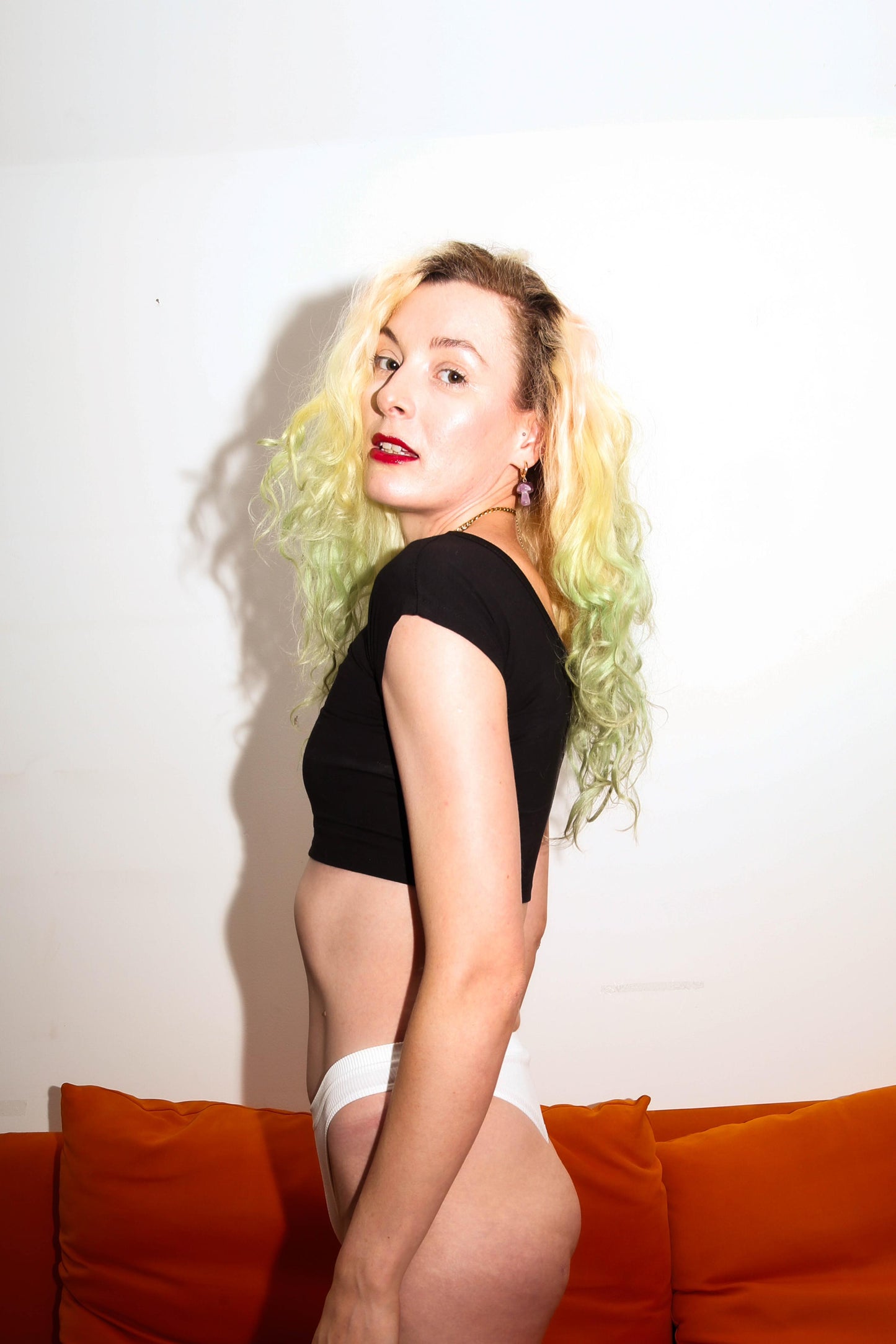 Classic Apparel: Staple Scoop Neck Crop Top (Black)