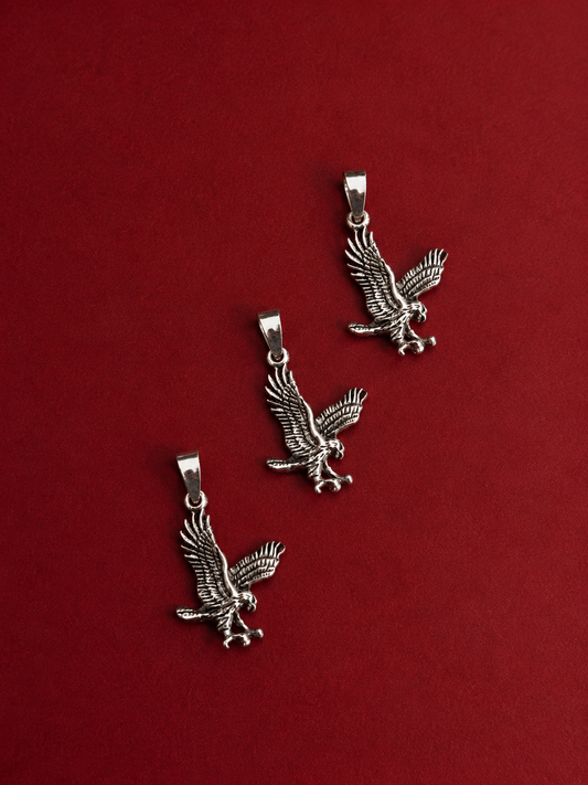 Vintage Sterling Silver Flying Eagle Pendant