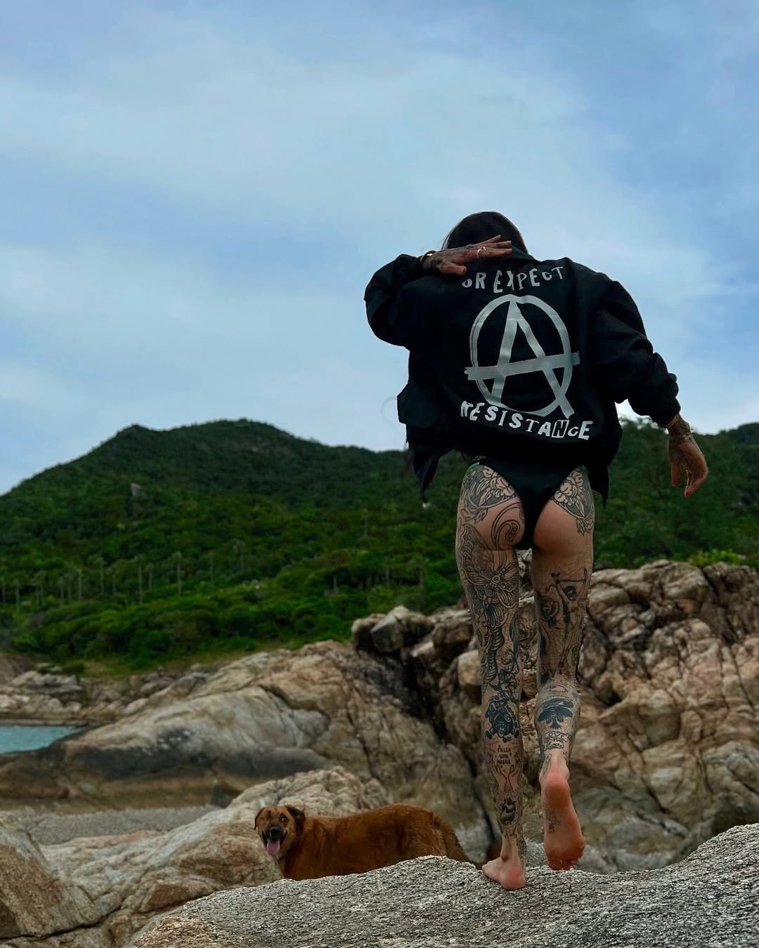 Respect Existence | Black Upcycled Bomber Jacket