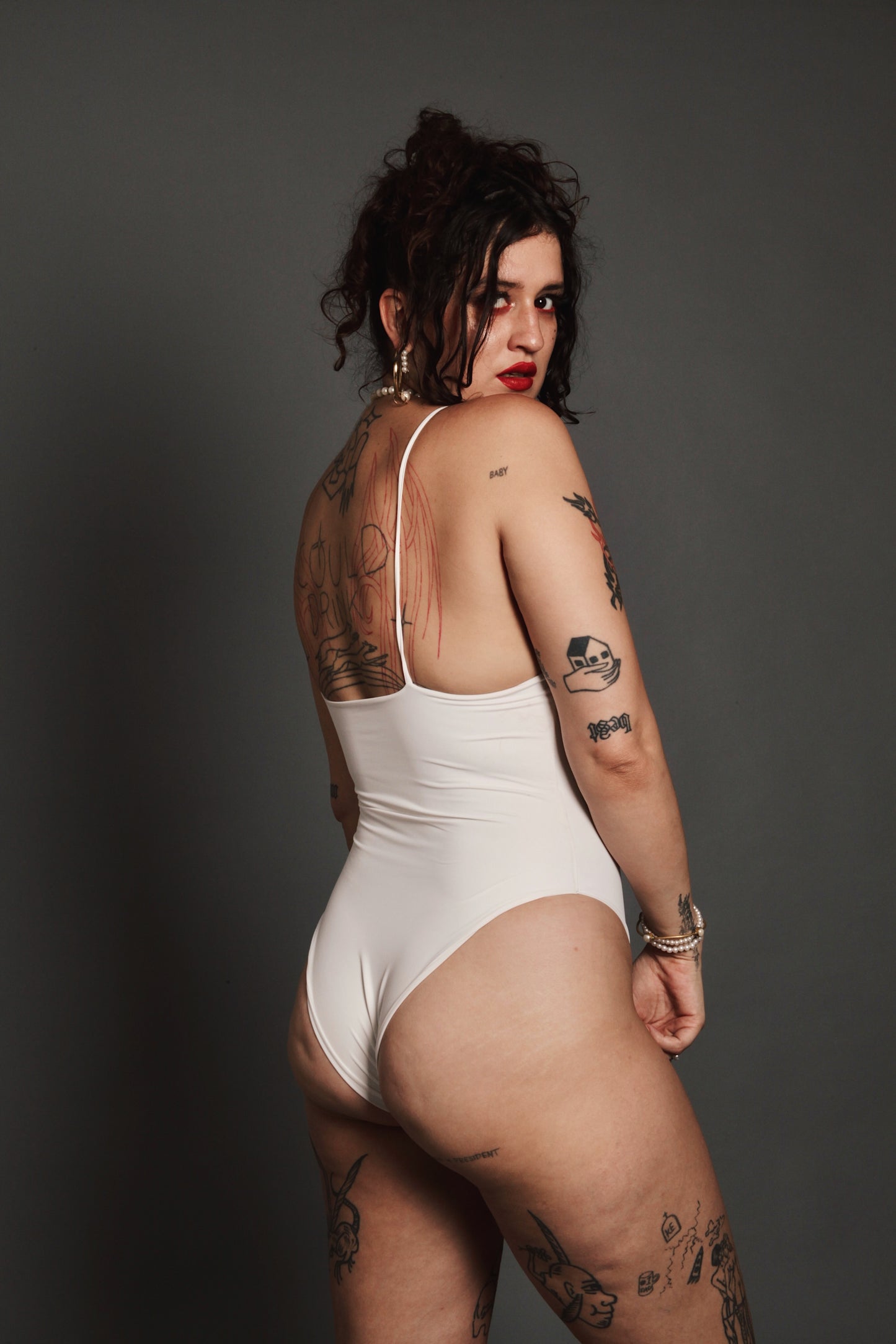 Classic One Piece Swimsuit (China White)