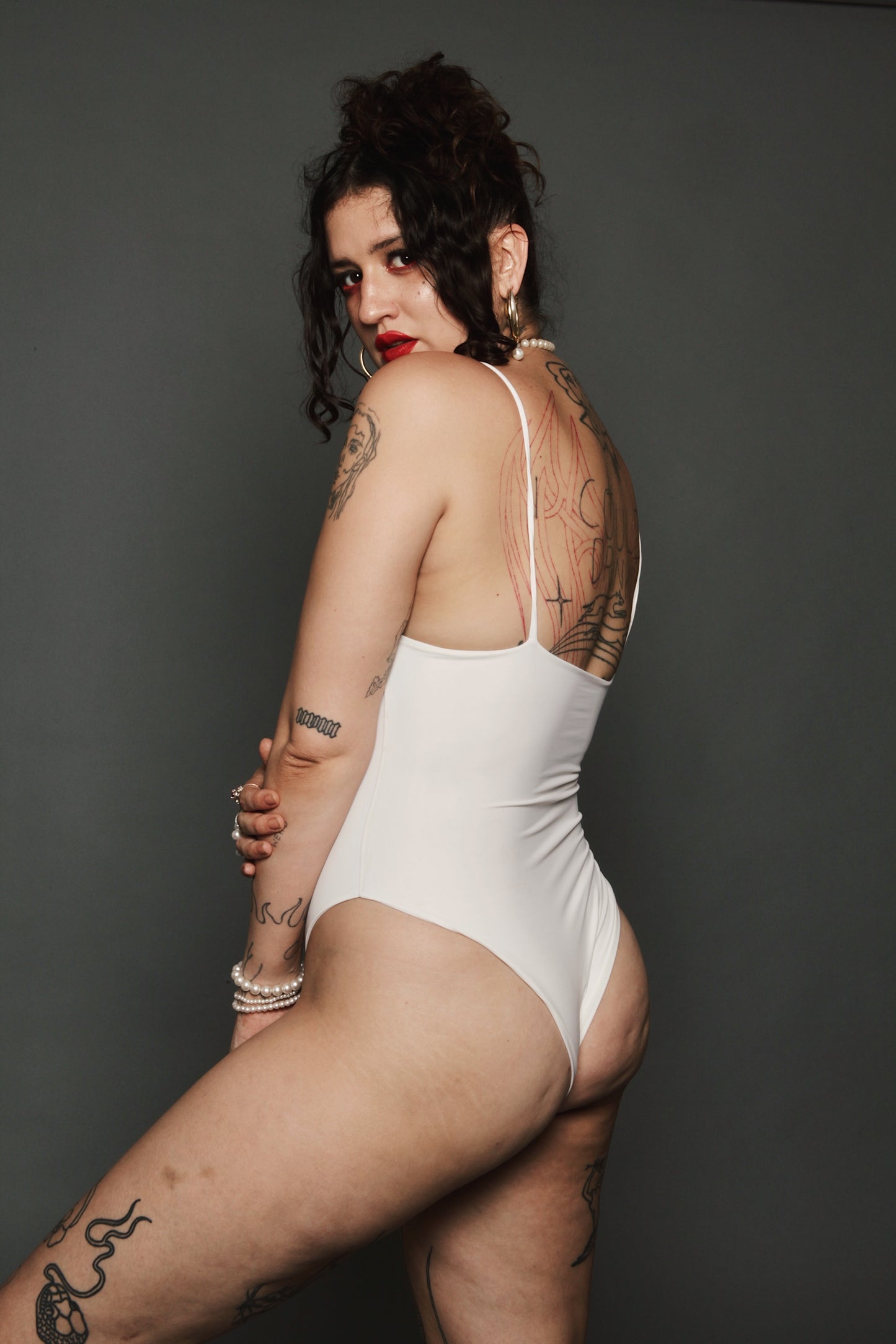 Classic One Piece Swimsuit (China White)