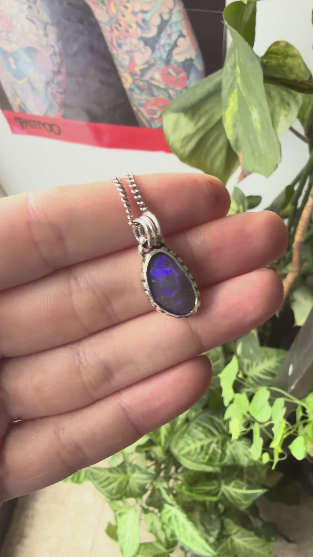 Midnight Opal Pendant
