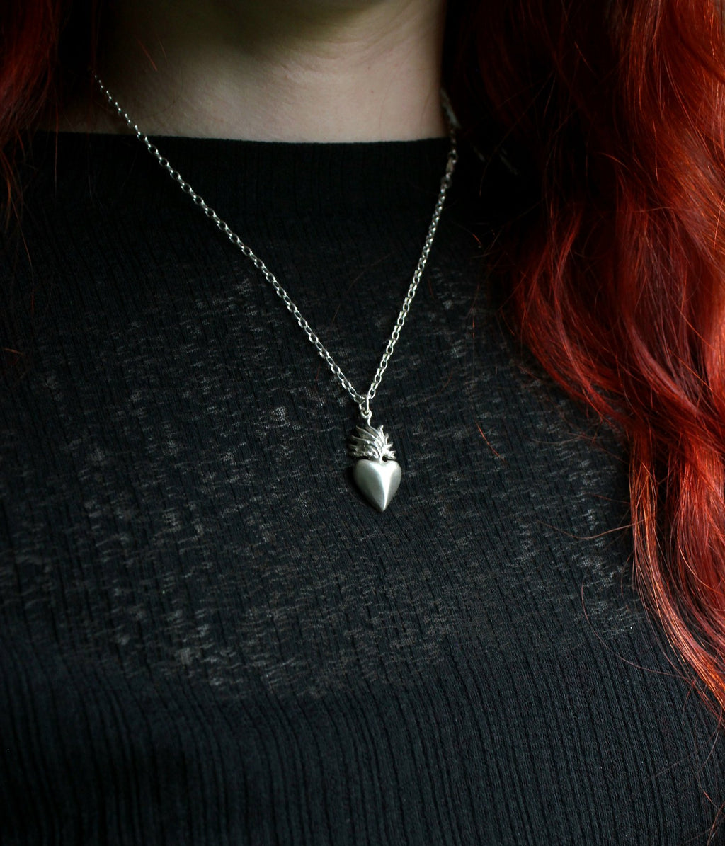Flaming Heart Pendant (Large)