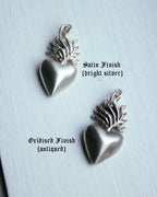 Flaming Heart Pendant (Large)