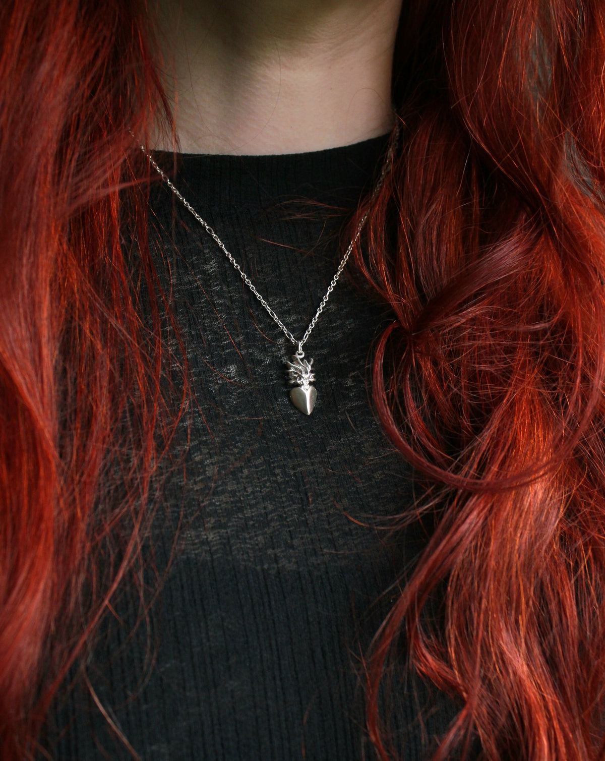 Flaming Heart Pendant (Petite)
