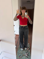 Embroidered Om Belt (Black and White)