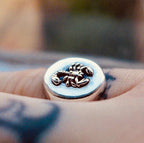 Silver and Gold Scorpion Signet Ring