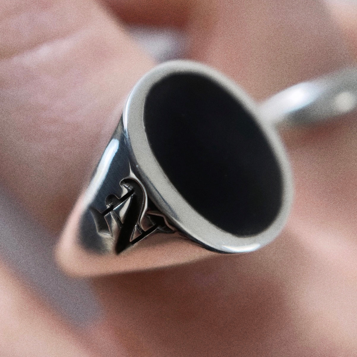 Traditional Signet Ring With Initial Engraving