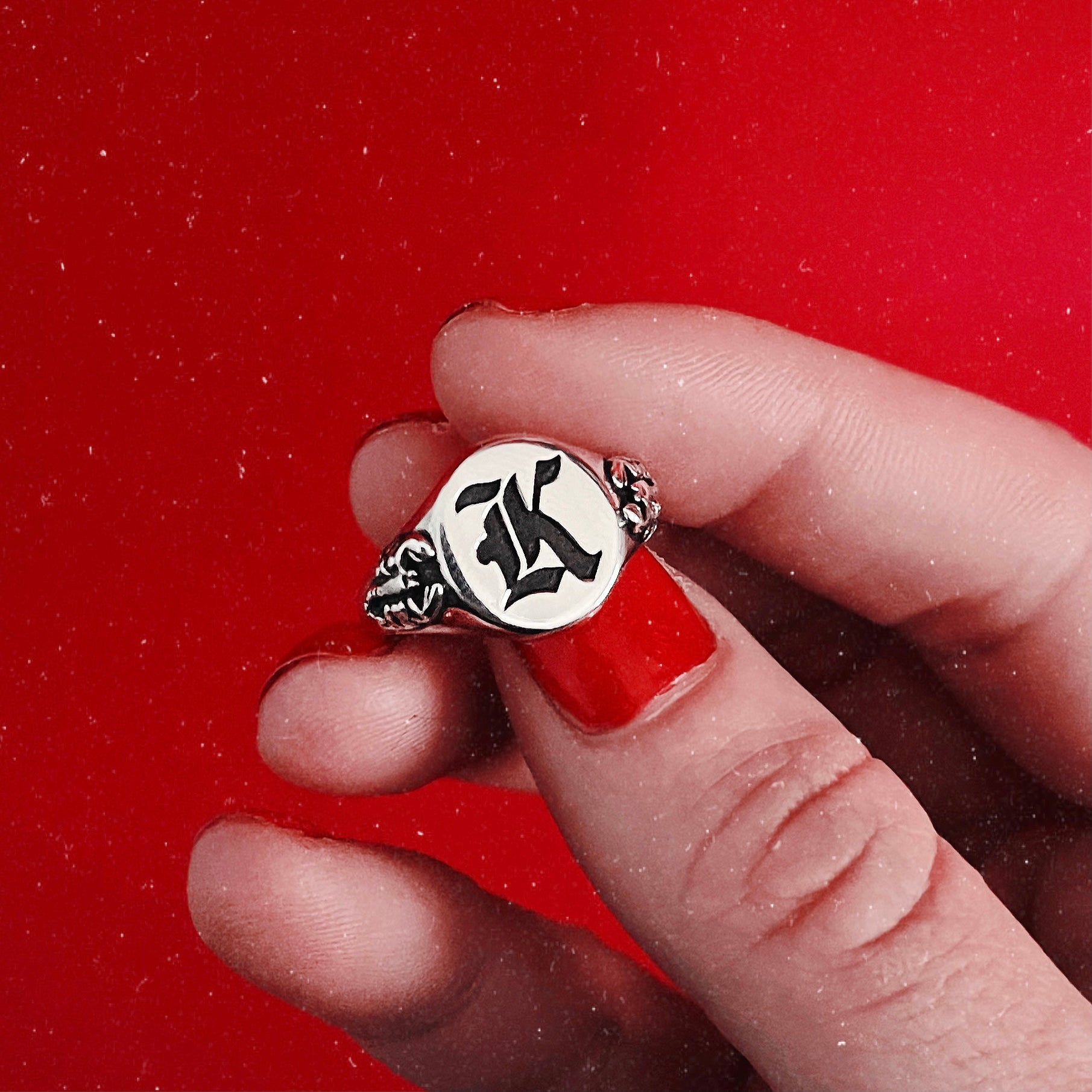 Small Scorpion Signet Ring with Initial Engraving