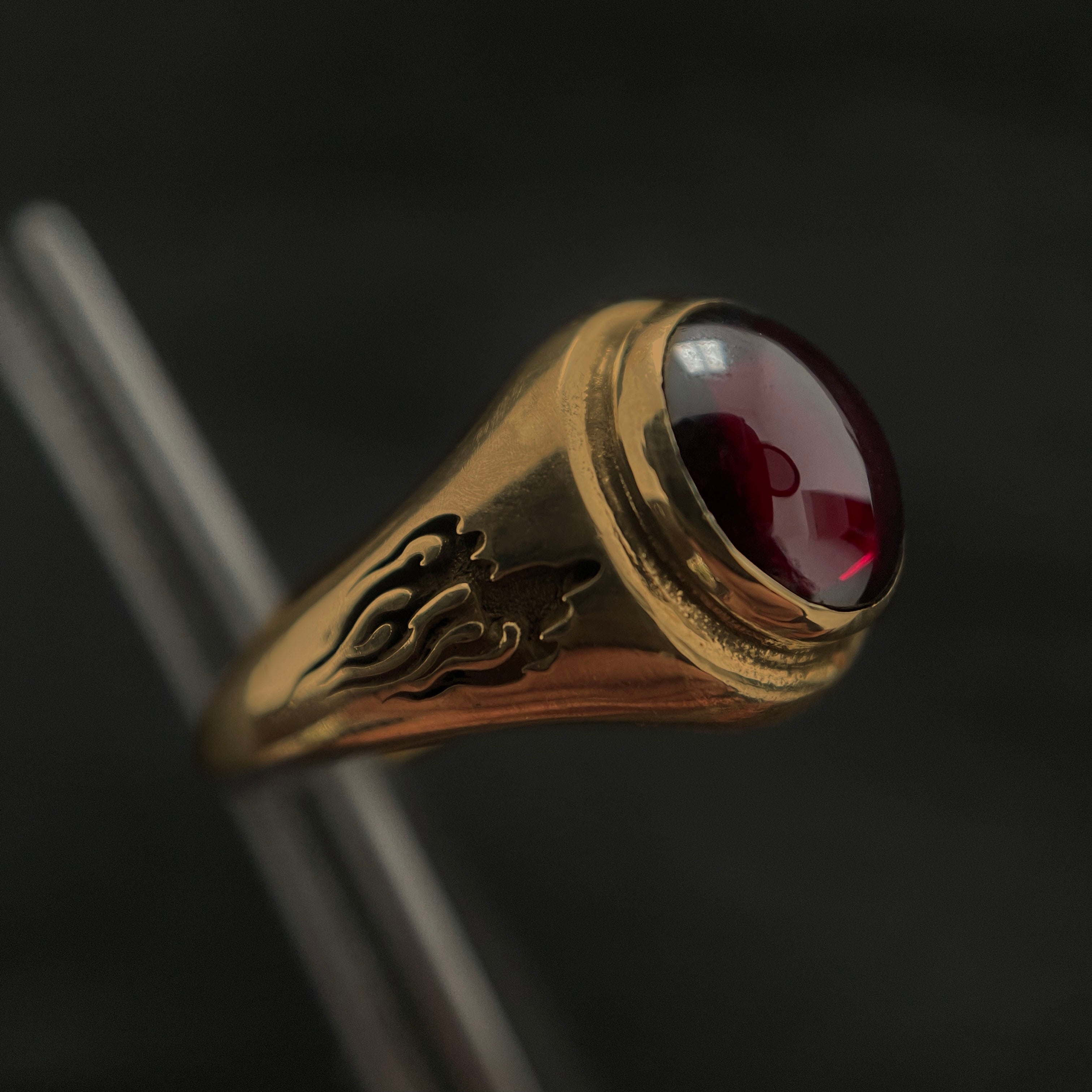 Flaming Stone Ring